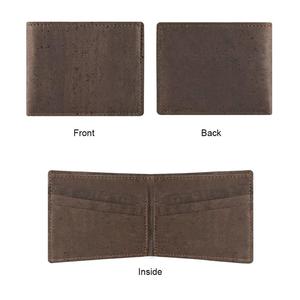 <span class=keywords><strong>Portefeuille</strong></span> en cuir Vegan pour hommes, <span class=keywords><strong>portefeuille</strong></span> pliable à double poche avant, minimaliste en <span class=keywords><strong>liège</strong></span> - Product Image 4
