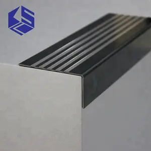 Easy install polished stair nosing anti slip stainless steel stair treads