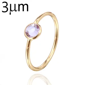 De moda de joyería de moda último anillo de oro diseños personalizado de 12 mes familia de cristal anillo
