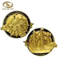 Zhongshan Fabrikant Goedkope Prijs Custom Nautische Ambachten Custom Geocaching Geocoin Metal Gold 3d Uitdaging Coin