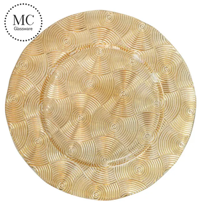 Wedding decoration for glass charger plates underplates Placed on the desktop dinnerware sets dinner plates