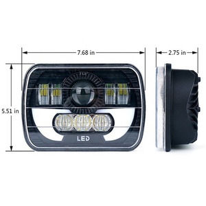 Morsun Led Motorcycle square Headlight <strong>H4</strong> for jeep Cherokee Xj 5x7 halo Headlight for GMC Offroad Headlamp Accessories - Product Image 5