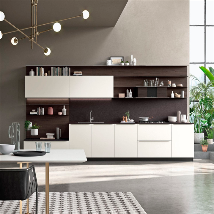 Кухонные шкафы с одной стенкой из меламина, набор кухонных шкафов