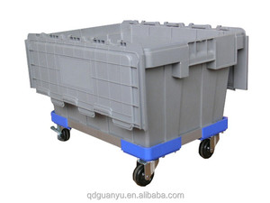 Chariot à quatre roues en plastique avec plate-forme pour caisse de stockage outils de déménagement capacité de charge 80kg (personnalisable OEM) - Product Image 3
