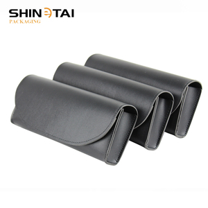 Mẫu miễn phí Bán Buôn Luxury Mềm Màu Đen Pu Leather Unisex Kính Trường Hợp Mắt Kính - Product Image 6