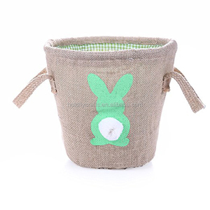 Bán Buôn Thăng Hoa Khoảng Trống Linen Phục Sinh Bunny Giỏ Tùy Chỉnh Trứng Túi Cá Nhân Kẹo Thỏ Xô Cho Trẻ Em - Product Image 5