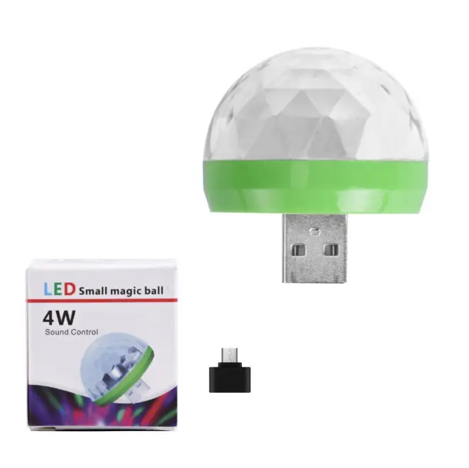 Mini 5 V USB RGB led sihirli top Lamba Sahne Aydınlatma DJ Disko Parti için