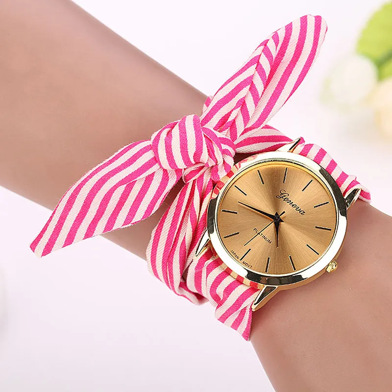 Nieuwe Stijl Dames Doek Polshorloge Mode Vrouwen Jurk Horloge Lieve Meisjes Armband Horloge