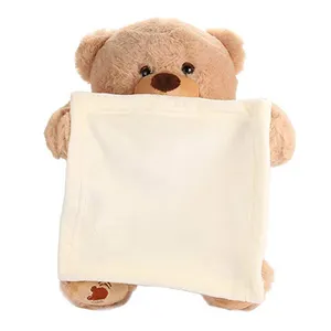 B384 пушистый флисовый плюшевый медведь игрушка мягкие животные подарки для детей коричневый медведь плюшевый