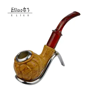 YiWu Erliao Yellow Pumpkin Style Resin Smoking Pipe China Cheap Hand resin Color Pipe Smoking