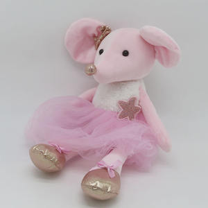 Giá rẻ Dễ Thương Thú Nhồi Bông Búp Bê Búp Bê Em Bé Đáng Yêu Màu Hồng Chuột Động Vật Sang Trọng Tùy Chỉnh OEM Tutu <span class=keywords><strong>Ballerina</strong></span> Dress Chuột Đồ Chơi Sang Trọng - Product Image 3