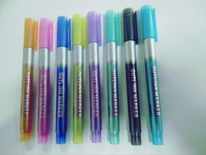 Reliabo precio <span class=keywords><strong>barato</strong></span> de la buena calidad marcador permanente de tinta pluma con Cap. 8-color fantasía de color plata doble línea de pluma de flash - Product Image 5