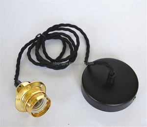 QINGYU Lampada a Sospensione Vintage a Risparmio Energetico in Silicone, Kit Cavo per Lampada a Sospensione, Finitura Cromata/Dorata per <span class=keywords><strong>Cucina</strong></span> - Product Image 5