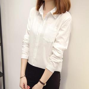Camisa <span class=keywords><strong>de</strong></span> <span class=keywords><strong>vestir</strong></span> <span class=keywords><strong>de</strong></span> manga larga <span class=keywords><strong>de</strong></span> un bolsillo <span class=keywords><strong>de</strong></span> color blanco <span class=keywords><strong>de</strong></span> señora <span class=keywords><strong>de</strong></span> oficina <span class=keywords><strong>de</strong></span> alta calidad <span class=keywords><strong>para</strong></span> <span class=keywords><strong>mujer</strong></span> - Product Image 2