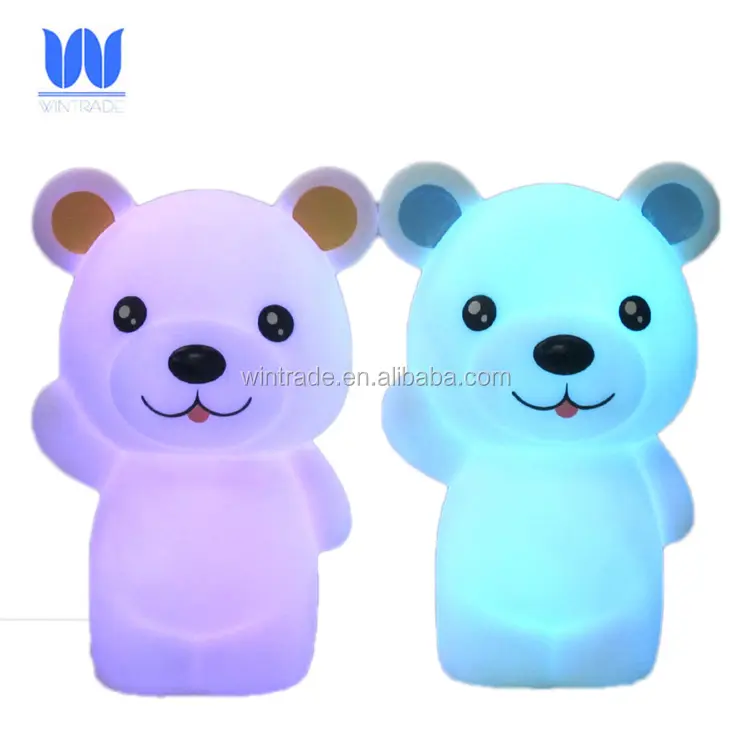 โคมไฟ LED กลางคืนรูปหมีโคมไฟสำหรับตกแต่งห้องนอนงานเลี้ยงโคมไฟรูปหมีน่ารักสำหรับเด็ก
