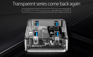 ORICO HUB <span class=keywords><strong>USB</strong></span> 3.0 4 Cổng Trong Suốt Cho Máy Tính Để Bàn/Máy Tính Xách Tay Với Cáp Dữ Liệu 30 / 100 CM Hỗ Trợ Nguồn Điện Micro <span class=keywords><strong>USB</strong></span> Ngoài - Product Image 6