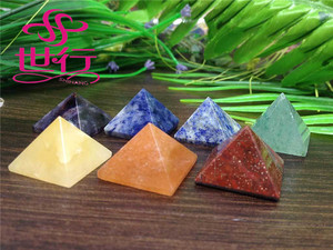 Commercio all'ingrosso naturale arcobaleno fluorite cristallo di quarzo orgone piramide per fermacarte - Product Image 3