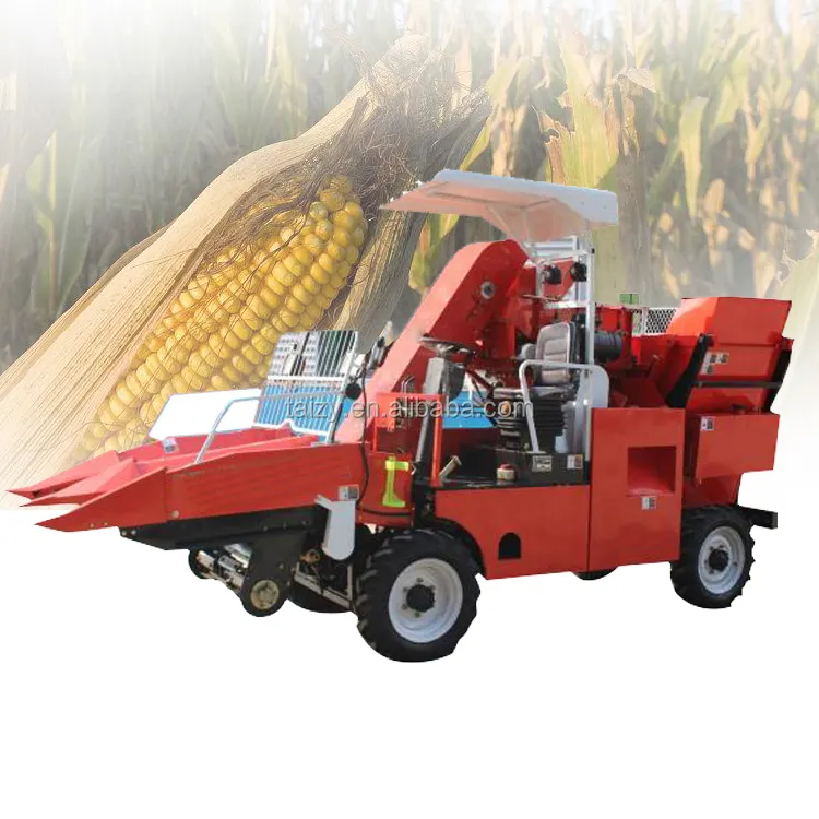 Hoge Efficiëntie Twee Rijen Mini Maïs Maaidorser Voor Koop Corn Reaper Machine