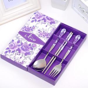 Set de baguettes, fourchette et cuillère, 3 en 1, cadeau de mariage, fête, livraison pour les invités - Product Image 4