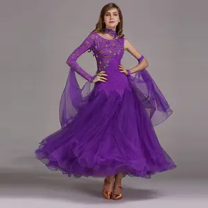 Elegent Competition Performance Wear Flamenco Waltz Ballroom Dance Dress