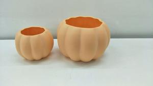 Pot de fleurs en céramique moderne et écologique, personnalisable, style citrouille, pour intérieur/extérieur, petit ensemble de supports pour plantes, vente en gros pour pépinières - Product Image 2