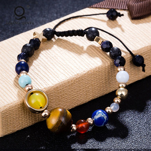 2018 nuevo universo Galaxy los ocho planetas <span class=keywords><strong>del</strong></span> Sistema Solar estrella tutor Piedra Natural pulsera - Product Image 6