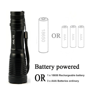 2017 hot <span class=keywords><strong>Cree</strong></span> <span class=keywords><strong>xml</strong></span> <span class=keywords><strong>T6</strong></span> antorcha 18650 aluminio <span class=keywords><strong>led</strong></span> linterna táctica recargable - Product Image 1