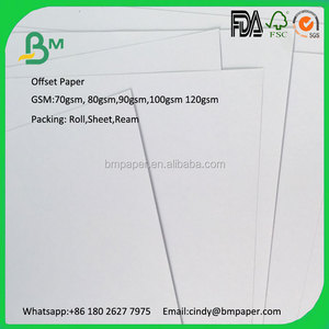 Excelente Calidad 60 gram 70 gram 80 gram Papel Offset En Hoja o En Rollo Con Alto Brillo - Product Image 5