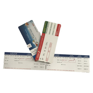 Cetak Kertas Kustom Tiket Pesawat Thermal Boarding Pass Pembuatan Kartu Nama Bisnis - Product Image 2