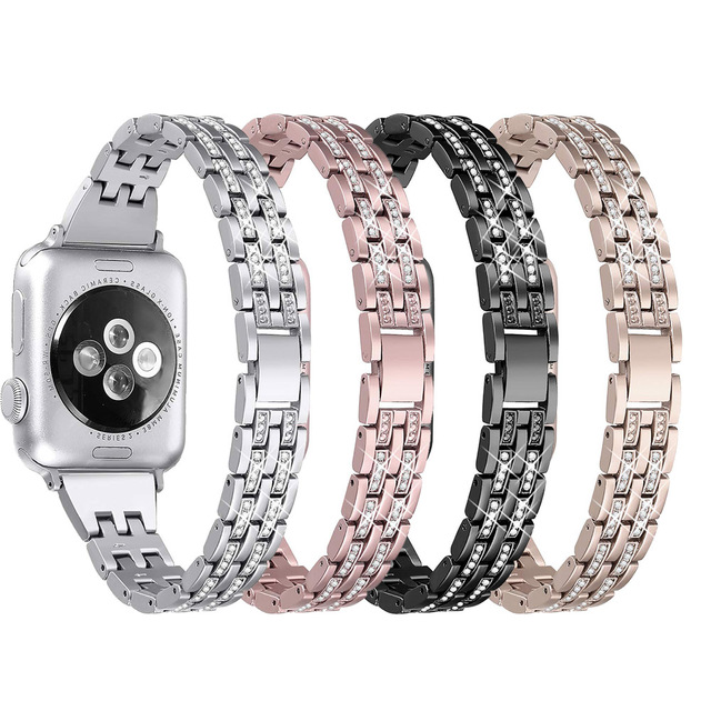 IVANHOE Metal Bands for Apple Watch Band Series 4 40mm/44mm for IWatch Series 3/2/1 38mm/42mm, Stainless Steel Replacement Strap