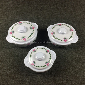 <span class=keywords><strong>Melamine</strong></span> Bát Thiết Lập Với Nắp Nhựa Salad Bát Thiết Lập Với Nắp Đậy - Product Image 2