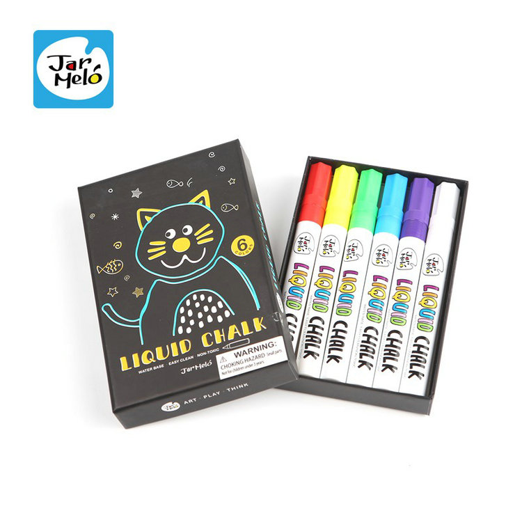 Жидкий Мел маркеры-6 цветов для Мел для досок Стеклянная Доска нетоксический Мел маркерных ручек-Реверсивный советы