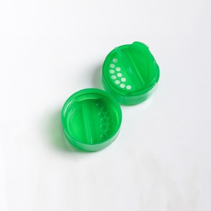Tapa de plástico con forma de mariposa de 7 orificios 43-485, doble, con cierre de rosca y sello de aceite para tarros de sal, pimienta y especias - Product Image 2