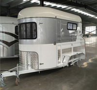 Remorque de luxe pour chevaux, 2 ou 3 flotteurs, normes australiennes, charge d'angle, remorque de Transport pour chevaux avec boîte de selle