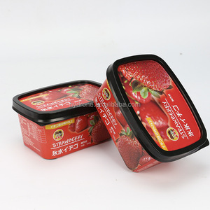 Injection 250g Plastic butter container ice cream box fruit package box IML container