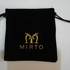 Personalize atacado veludo pequena cordão, saco para presente, jóias, bolsa de embalagem