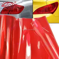 Auto de color rojo cola protectora luz de linterna del coche de la película de tinte