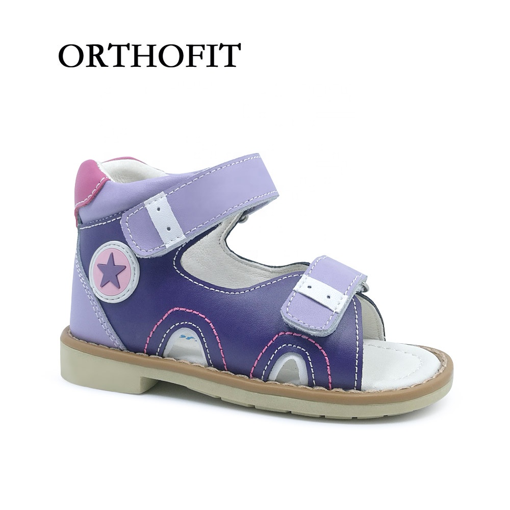 Детская кожаная ортопедическая обувь Премиум-Качества, модная летняя обувь для детей