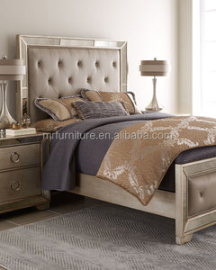 เตียงกระจกเงาหุ้มเบาะสำหรับชุดเฟอร์นิเจอร์ห้องนอนเต็ม/ควีน/คิง - Product Image 4