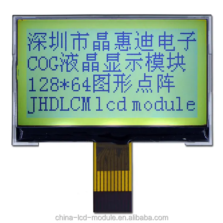 Matriz gráfica lcd 12864 lcm módulo da exibição JHD12864-G196BSG-Y