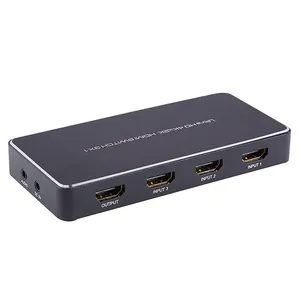 Out yüksek hızlı Hdmi Switcher 3x1 Hdmi Switcher fabrika siyah 4K 60hz 3 in 1 HDMI dağıtıcı muiltiple kayıt oyuncu 3HDMI çıkışı