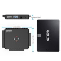 Convertidor FIDECO USB 3.0 a SATA IDE para Laptop, Adaptador de Disco Duro SATA de 22 Pines, 2.5 y 3.5 Pulgadas