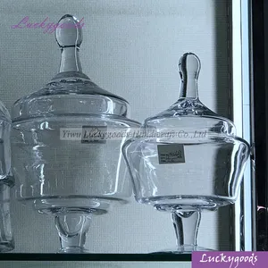 LHP069 diferentes tamanhos jarra de vidro transparente frasco de doce de vidro decorativo