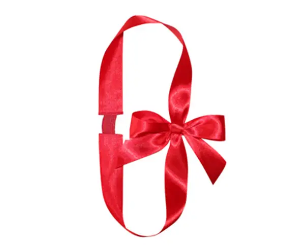 Lazo de embalaje elástico para Navidad, lazo rojo con lazo de regalo, paquete de lazos de regalo