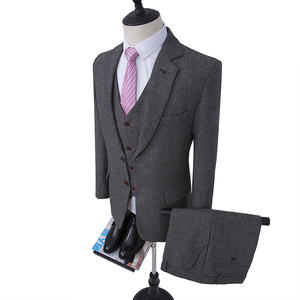 MA113 — <span class=keywords><strong>costume</strong></span> d'affaires en laine pour hommes, avec deux boutons, personnalisé, nouveau Design chinois, coupe Slim, épais, collection automne/hiver <span class=keywords><strong>2022</strong></span>, 3 pièces - Product Image 2