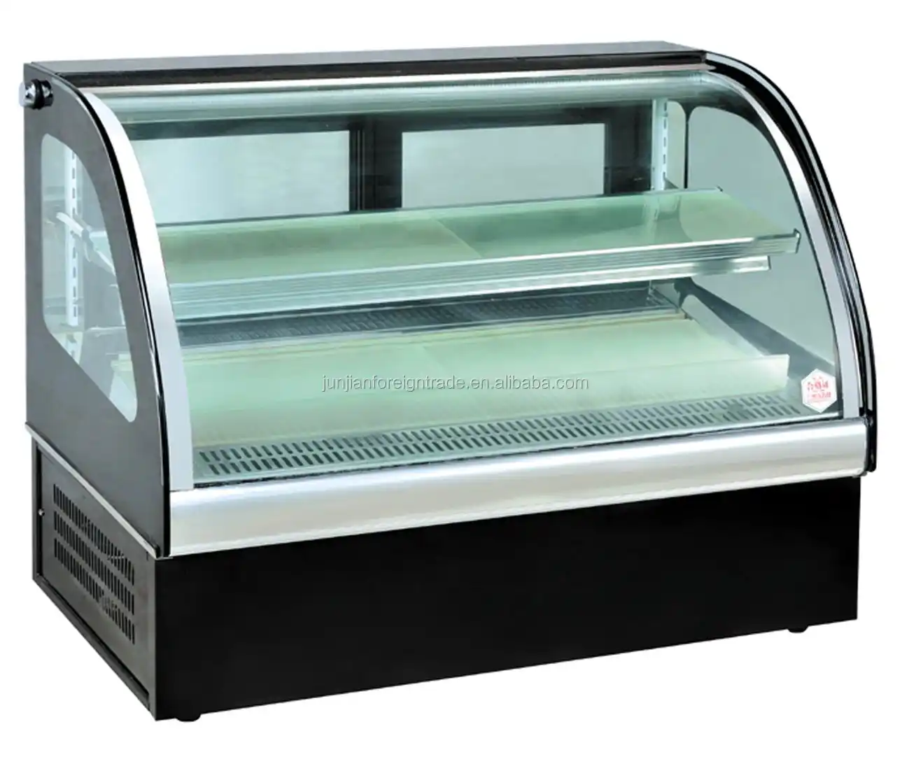 Mini contador superior panadería refrigerador de visualización