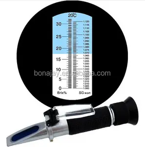 Réfractomètre de moût de bière et de vin, gravité spécifique à double échelle et Brix, remplace l'hydromètre Homebrew - Product Image 1