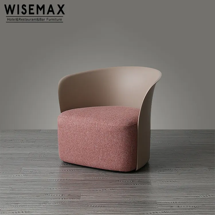 İtalyan tasarım son plastik kabuk kumaş döşeme tekli koltuk modern mobilya salonu sandalye için oturma odası