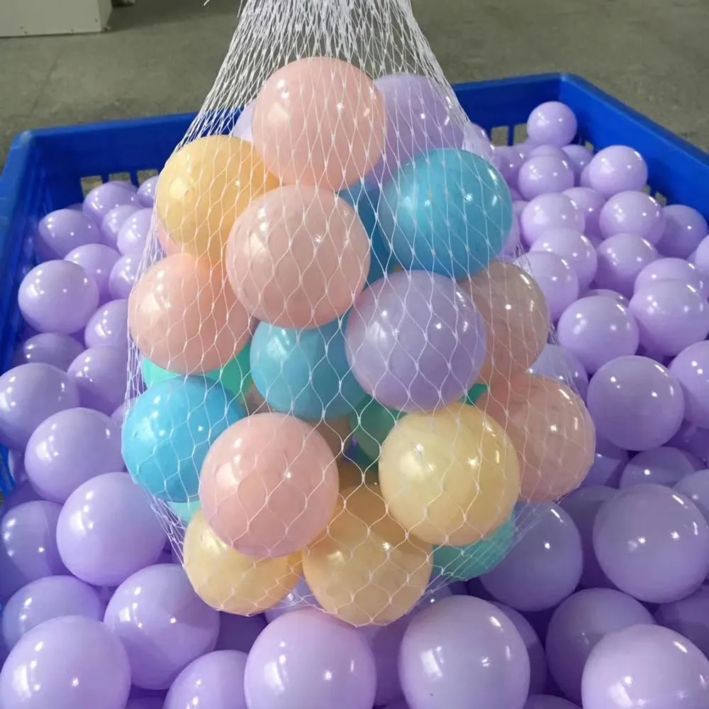 Bolas de plástico de colores para jugar para niños, accesorios para patio de interior, PISCINA DE BOLAS de océano, venta al por mayor