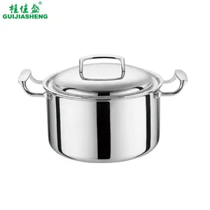 Stainless steel soup stock biryani cooking pot, 304 high quality cookware